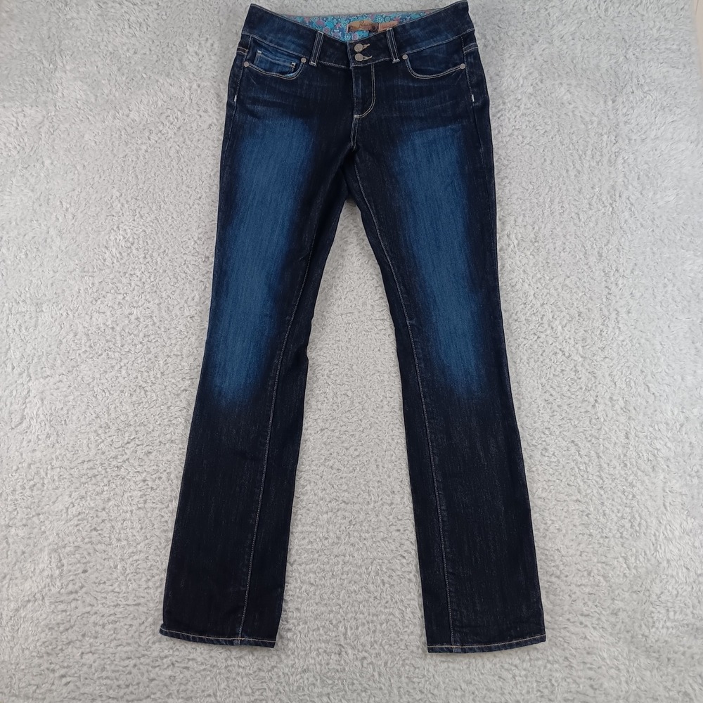 Paige Hidden Hills Womens Bootcut Jeans Dark Wash Indigo Size 29 0292055-327
